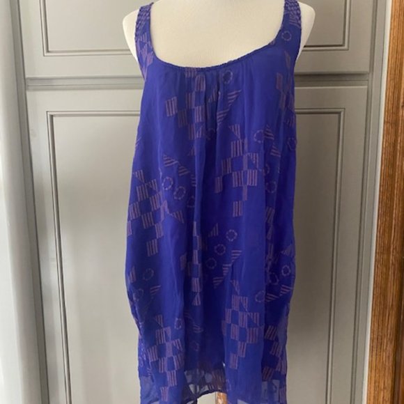 On hold Tt Collection Beautful Purple Silk Dress - Picture 1 of 14